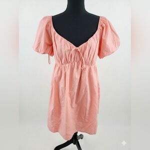 Hollister Pink Puff Sleeve Dress